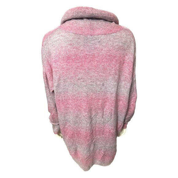 American Eagle Womens Cowl Neck Sweater Medium Pink & Gray - Picture 3 of 11